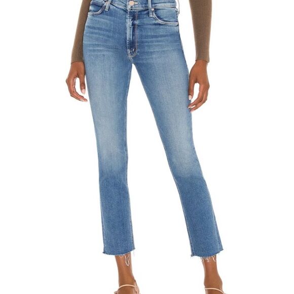 NWT Mother denim mid rise ankle fray in riding the cliffside, $268 Sz32 B39 - Picture 1 of 8